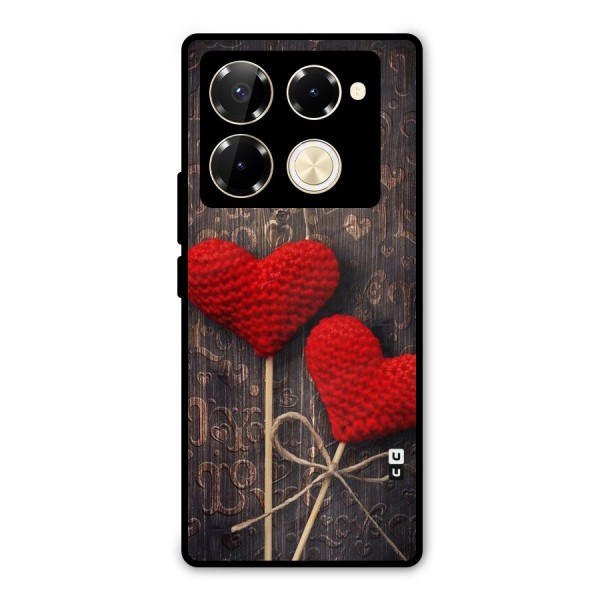 Thread Art Wooden Print Metal Back Case for Infinix Note 40 Pro
