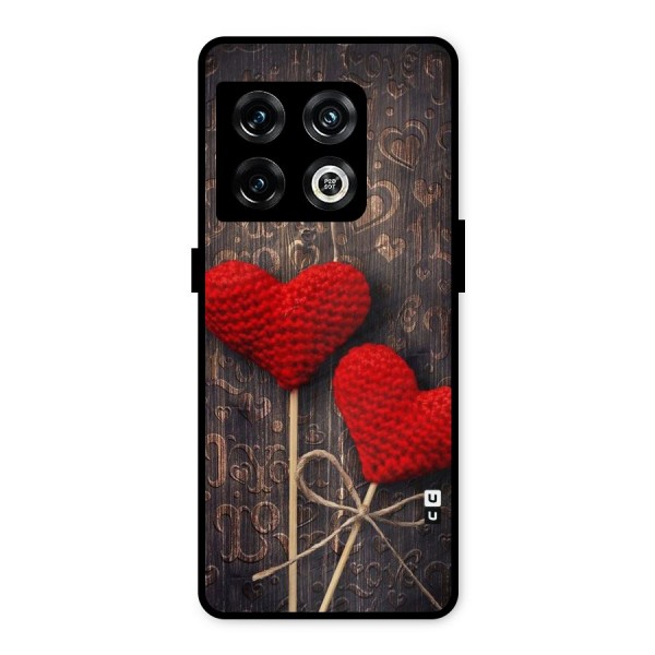 Thread Art Wooden Print Metal Back Case for OnePlus 10 Pro 5G