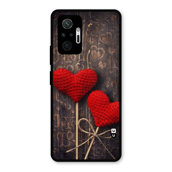 Thread Art Wooden Print Metal Back Case for Redmi Note 10 Pro