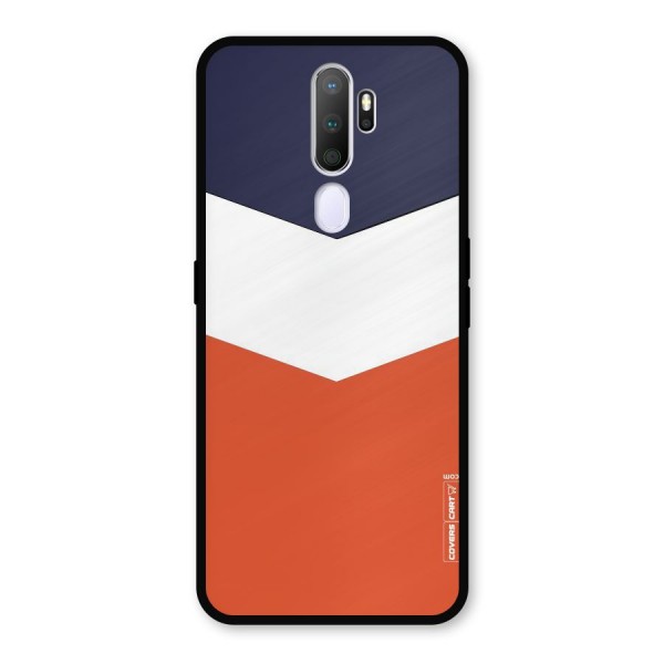 Three Colour Pattern Metal Back Case for Oppo A9 (2020)