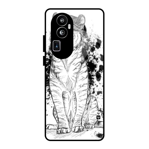 Tiger Wink Glass Back Case for Oppo Reno10 Pro Plus