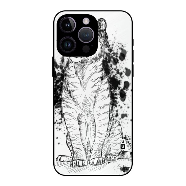 Tiger Wink Metal Back Case for iPhone 14 Pro Max