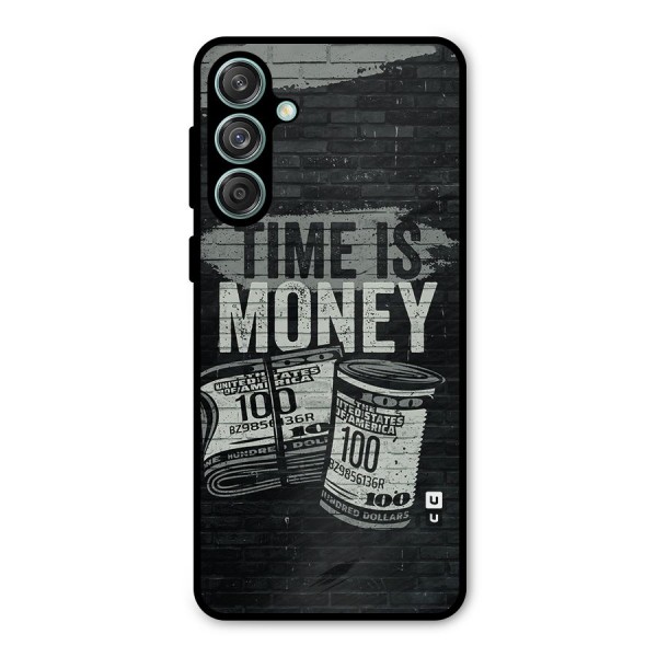 Time Is Money Metal Back Case for Galaxy M55 5G