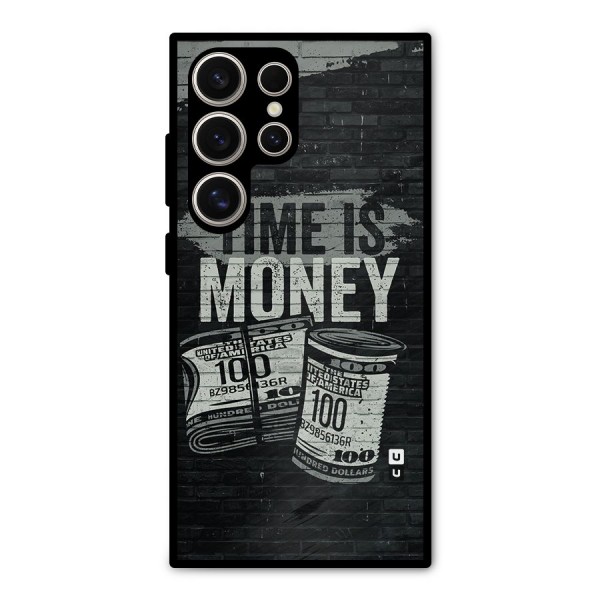 Time Is Money Metal Back Case for Galaxy S24 Ultra