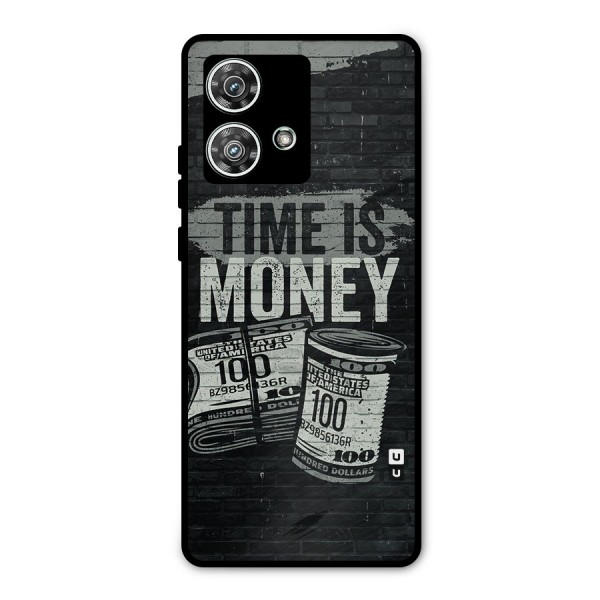 Time Is Money Metal Back Case for Motorola Edge 40 Neo