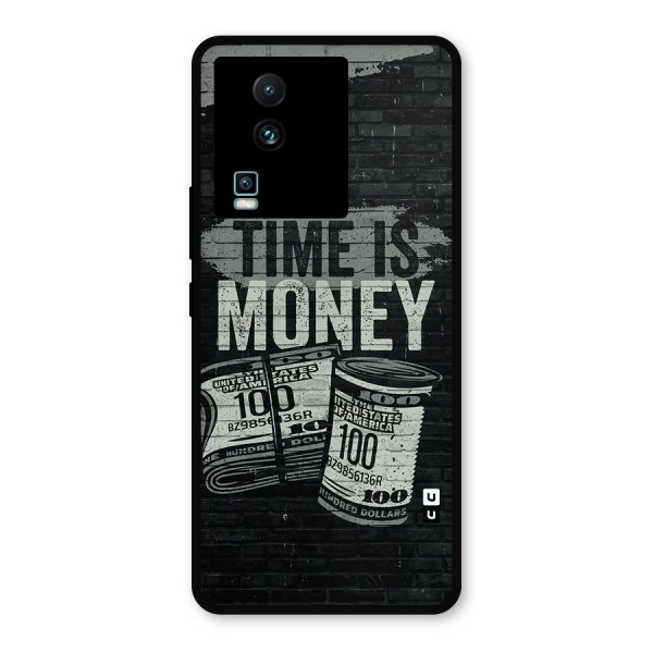 Time Is Money Metal Back Case for iQOO Neo 7 Pro