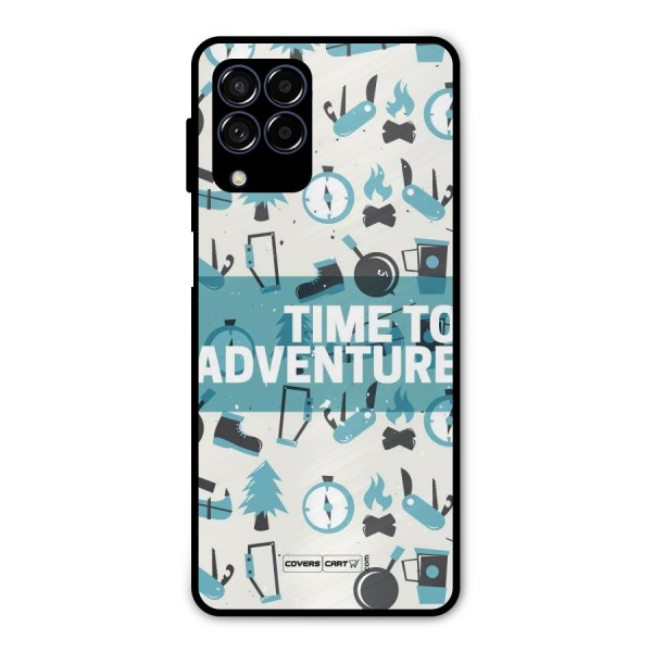 Time To Adventure Blazing Blue Metal Back Case for Galaxy M53 5G