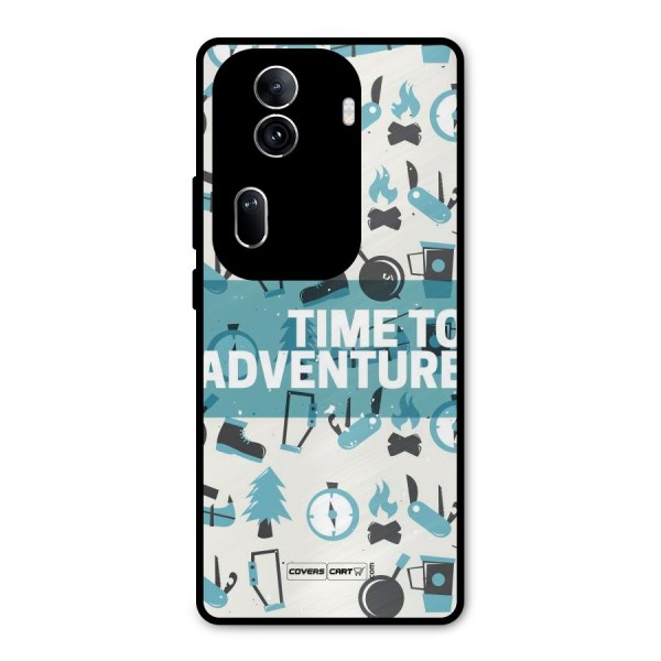 Time To Adventure Blazing Blue Metal Back Case for Oppo Reno11 Pro 5G