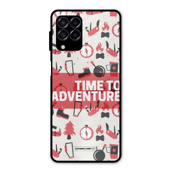 Time To Adventure Radiant Red Metal Back Case for Galaxy M53 5G