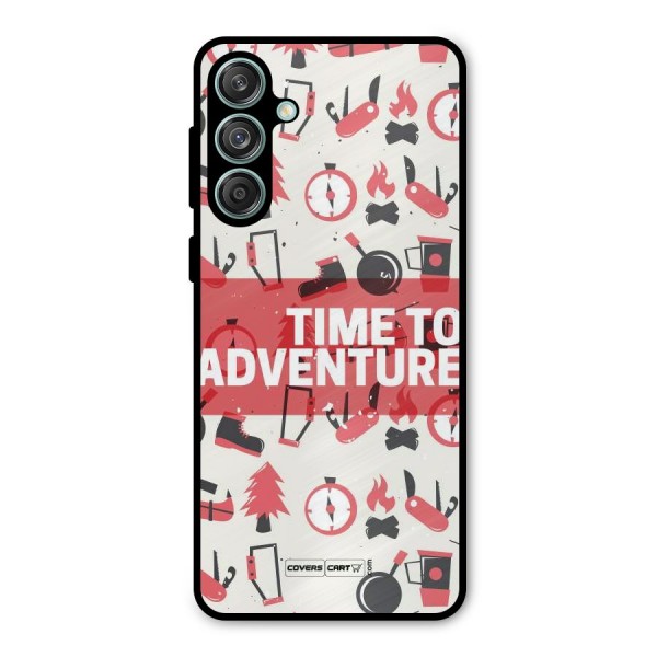 Time To Adventure Radiant Red Metal Back Case for Galaxy M55 5G