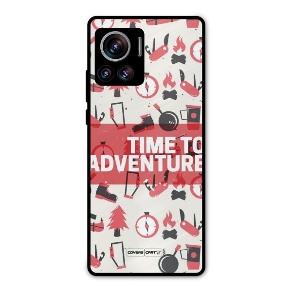 Time To Adventure Radiant Red Metal Back Case for Motorola Edge 30 Ultra