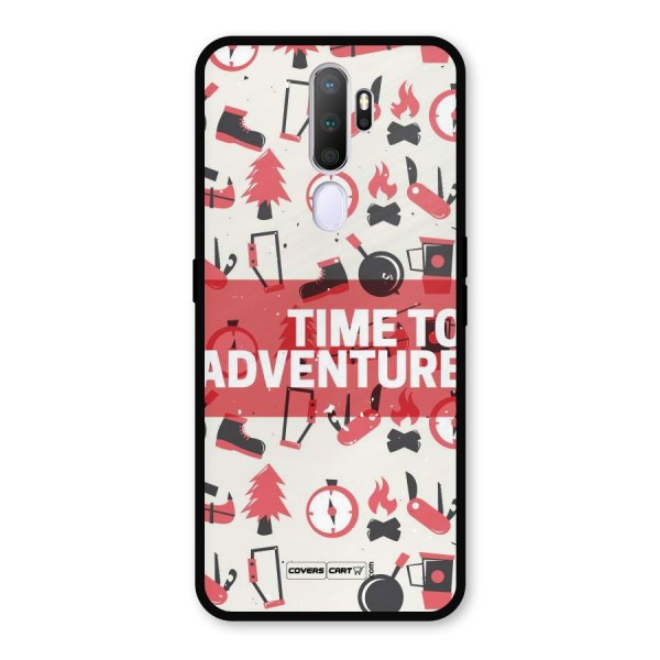 Time To Adventure Radiant Red Metal Back Case for Oppo A9 (2020)