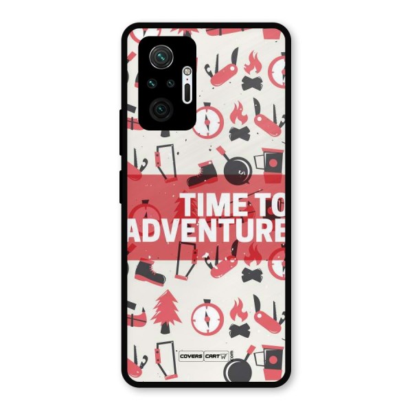 Time To Adventure Radiant Red Metal Back Case for Redmi Note 10 Pro