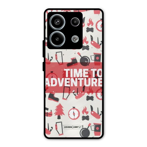 Time To Adventure Radiant Red Metal Back Case for Redmi Note 13 Pro 5G