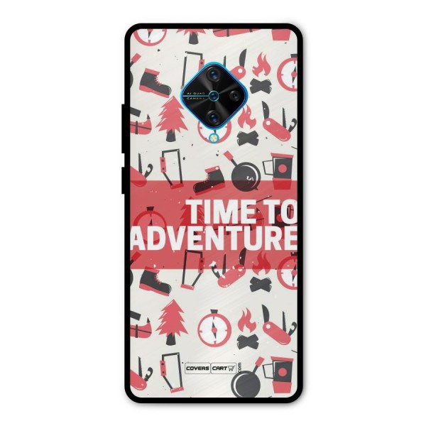 Time To Adventure Radiant Red Metal Back Case for Vivo S1 Pro