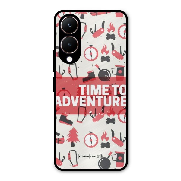 Time To Adventure Radiant Red Metal Back Case for Vivo Y28