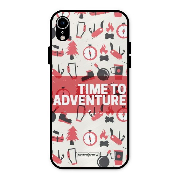 Time To Adventure Radiant Red Metal Back Case for iPhone XR