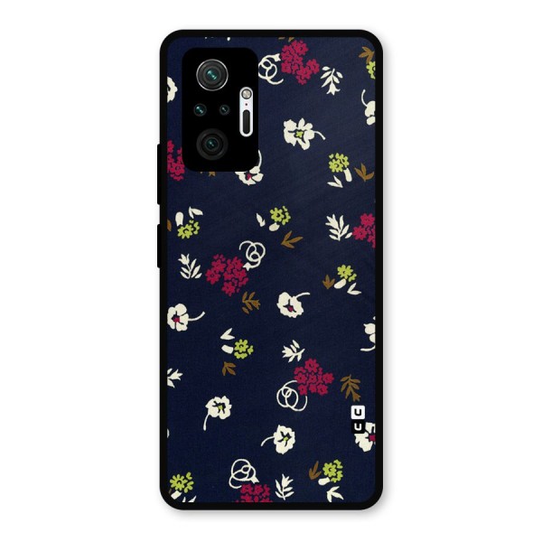 Tiny Flowers Metal Back Case for Redmi Note 10 Pro