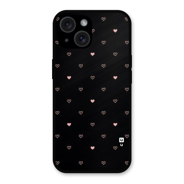 Tiny Little Pink Pattern Metal Back Case for iPhone 15
