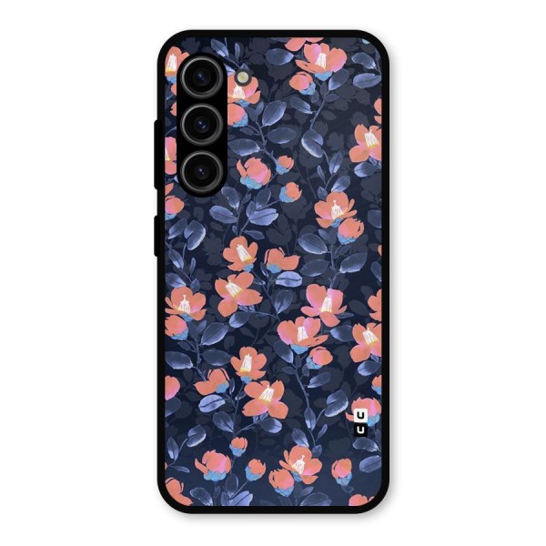 Tiny Peach Flowers Metal Back Case for Galaxy S23