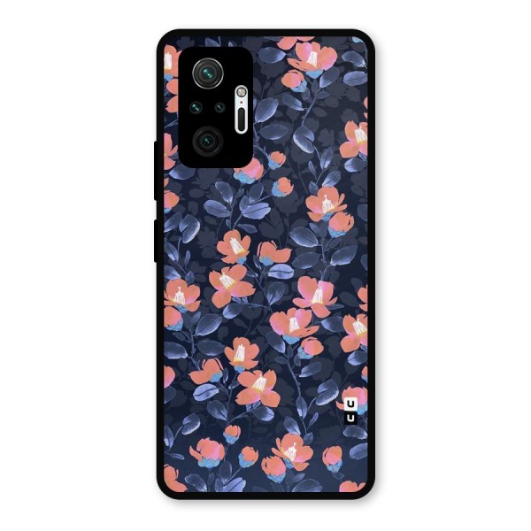 Tiny Peach Flowers Metal Back Case for Redmi Note 10 Pro