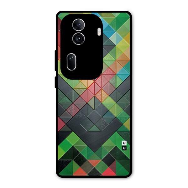 Too Much Colors Pattern Metal Back Case for Oppo Reno11 Pro 5G