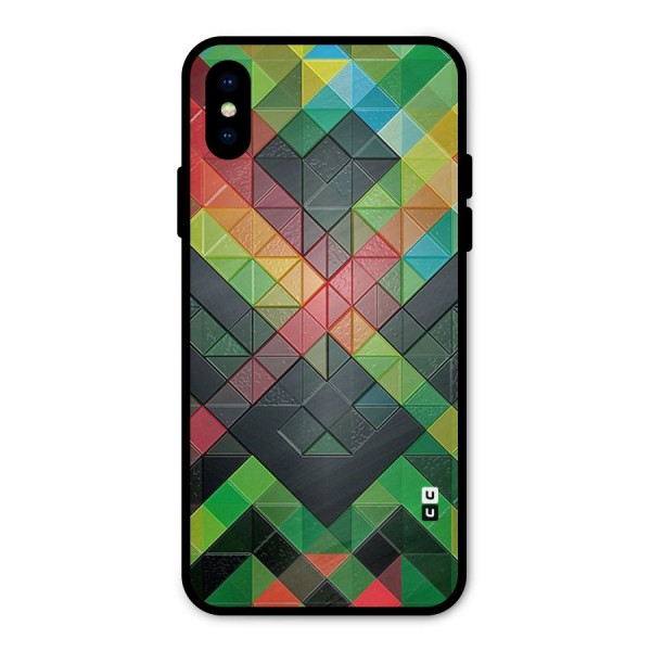 Too Much Colors Pattern Metal Back Case for iPhone X