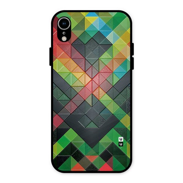 Too Much Colors Pattern Metal Back Case for iPhone XR