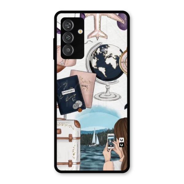 Travel Diaries Metal Back Case for Galaxy M14 5G