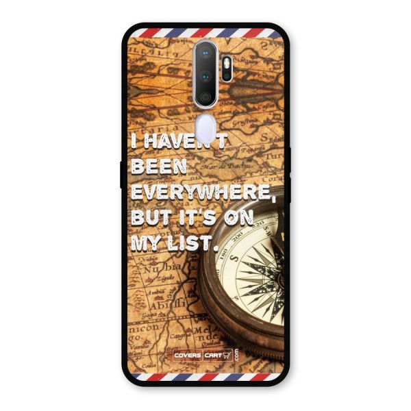 Travel Map Metal Back Case for Oppo A9 (2020)