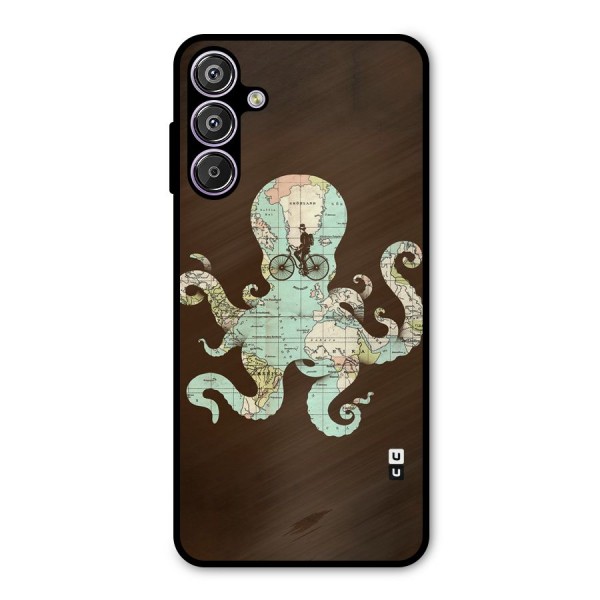 Travel Octopus Metal Back Case for Galaxy F15