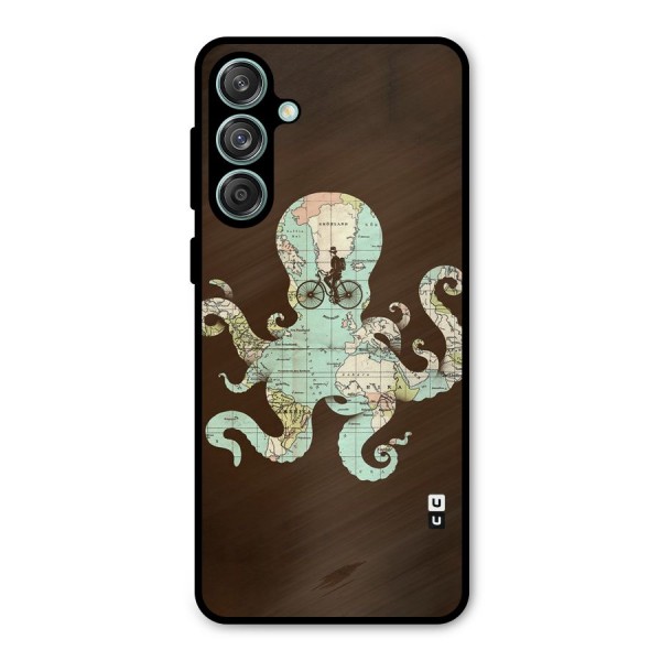 Travel Octopus Metal Back Case for Galaxy M55 5G