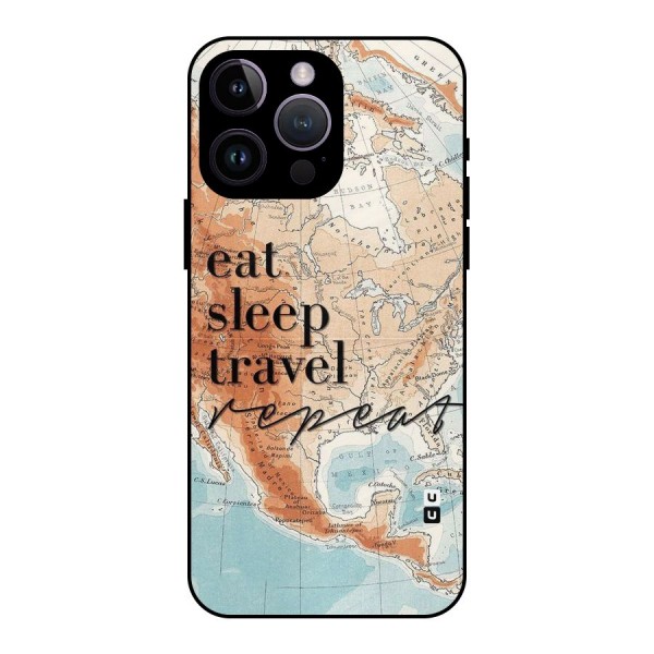 Travel Repeat Metal Back Case for iPhone 14 Pro Max