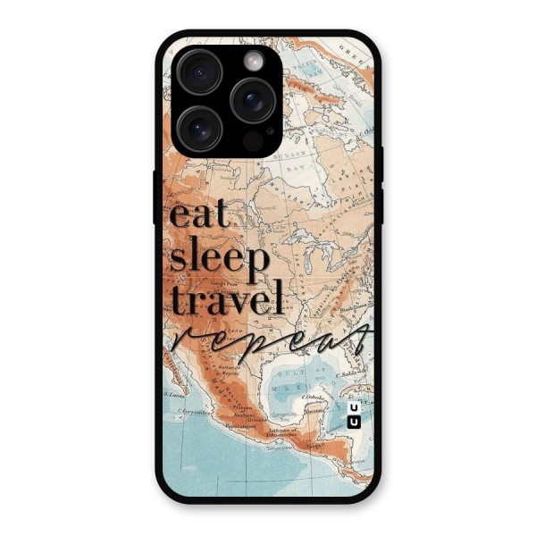 Travel Repeat Metal Back Case for iPhone 15 Pro Max