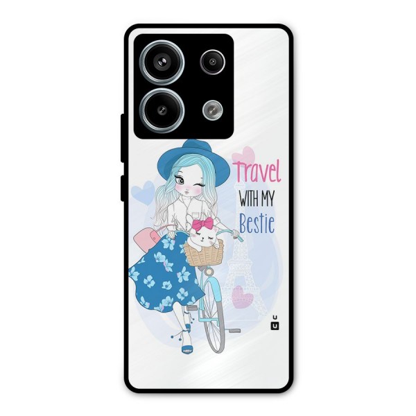 Travel With My Bestie Metal Back Case for Redmi Note 13 Pro 5G