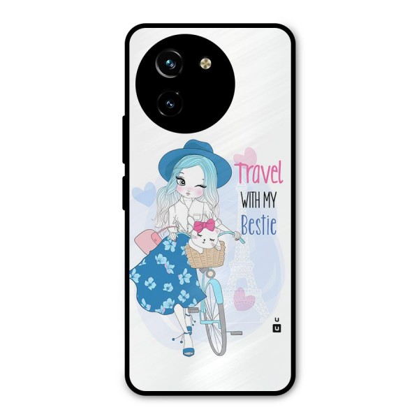 Travel With My Bestie Metal Back Case for Vivo Y200i