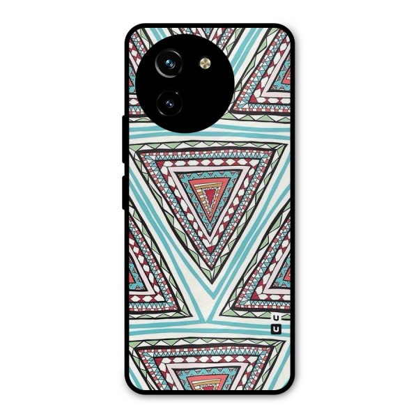 Triangle Abstract Mode Metal Back Case for Vivo Y200i