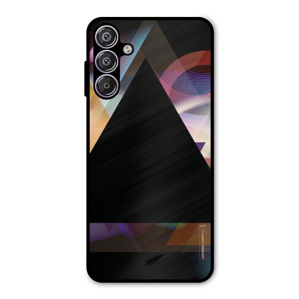 Triangle Black Abstract Metal Back Case for Galaxy M15
