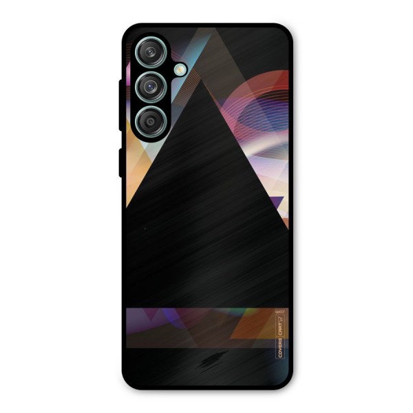 Triangle Black Abstract Metal Back Case for Galaxy M55 5G