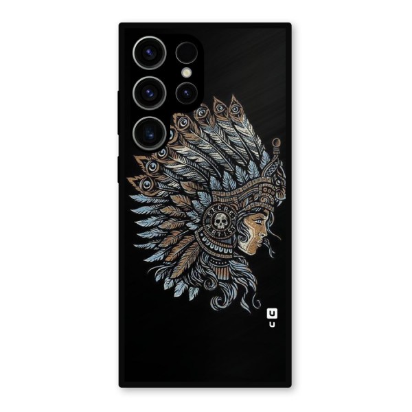 Tribal Design Metal Back Case for Galaxy S23 Ultra