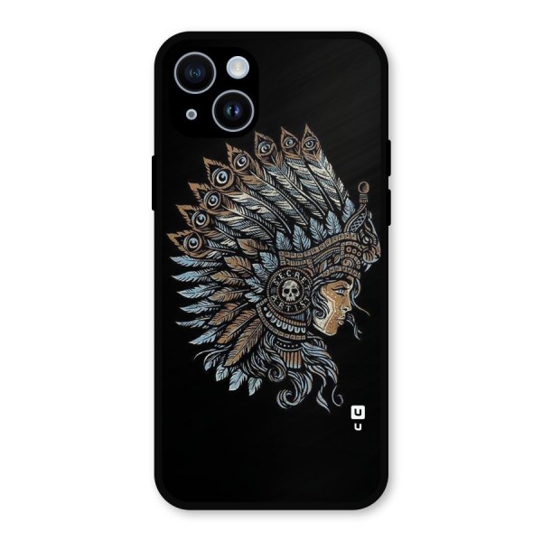Tribal Design Metal Back Case for iPhone 14