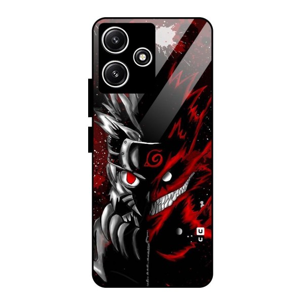Two Face Naruto Glass Back Case for Redmi 12 5G