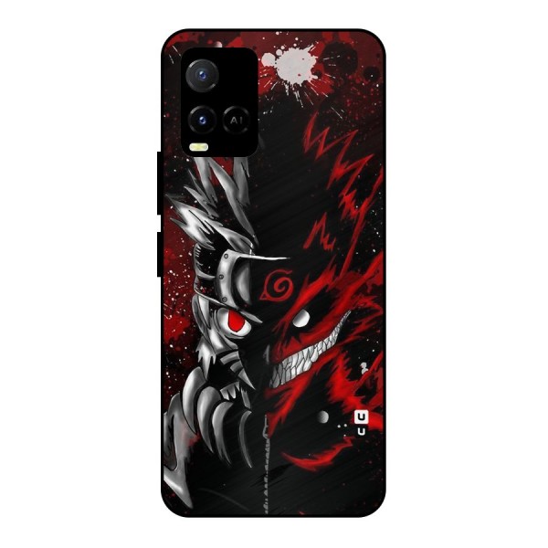 Two Face Naruto Metal Back Case for Vivo Y33s