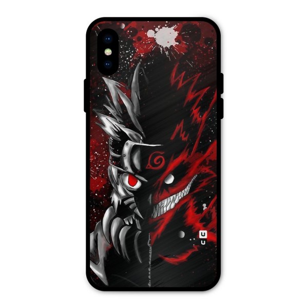 Two Face Naruto Metal Back Case for iPhone X