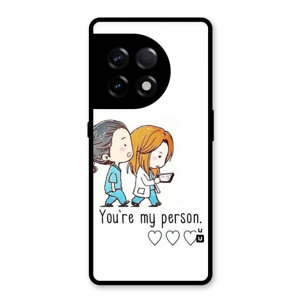Two Friends In Coat Glass Back Case for OnePlus 11R