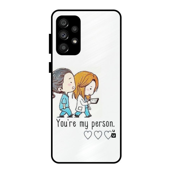 Two Friends In Coat Metal Back Case for Galaxy A73 5G