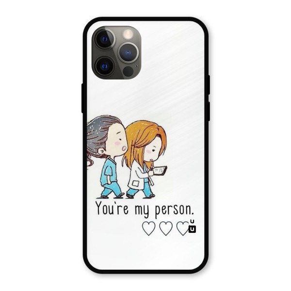 Two Friends In Coat Metal Back Case for iPhone 12 Pro