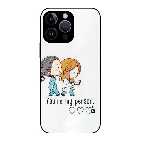 Two Friends In Coat Metal Back Case for iPhone 14 Pro Max