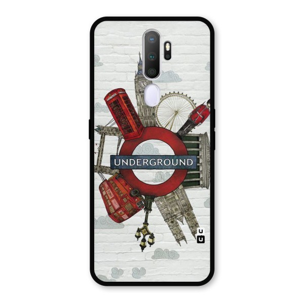 Underground Design Metal Back Case for Oppo A9 (2020)