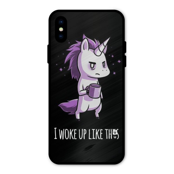 Unicorn Morning Metal Back Case for iPhone XS